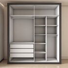 Guarda-roupa Solteiro Severo 4 Portas 3 Gavetas Com Espelho P