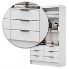 Guarda-roupa Solteiro Sevilha 2 Portas 6 Gavetas Branco - Car