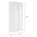 Guarda-roupa Solteiro Sevilha 2pt Branco