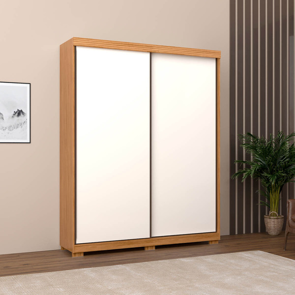 Guarda-roupa Solteiro Sierra Camaru Pérola 2 Portas De Correr