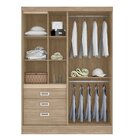 Guarda-roupa Solteiro Slim 2 Portas De Correr 3 Gavetas Demób