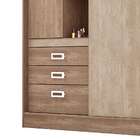 Guarda-roupa Solteiro Slim 2 Portas De Correr 3 Gavetas Demób