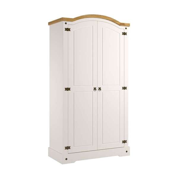 Guarda-roupa Solteiro Smile 2 Pt Creme E Carvalho