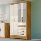 Guarda Roupa Solteiro Sobral 4 Portas E 4 Gavetas Com Espelho