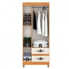 Guarda-roupa Solteiro Sole 3 Portas 2 Gavetas Cinamomo/off Wh