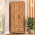 Guarda-roupa Solteiro Sole 3 Portas 2 Gavetas Mel - Pnr Móveis