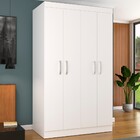Guarda-roupa Solteiro Stage 4 Portas 100% Mdf Branco - Panora