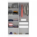 Guarda-roupa Solteiro Stage 4 Portas 100% Mdf Branco - Panora