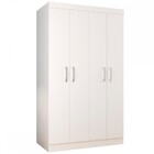 Guarda-roupa Solteiro Stage 4 Portas 100% Mdf Branco - Panora