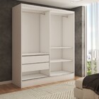 Guarda-roupa Solteiro Swift 2 Portas 2 Gavetas Branco/cinamom