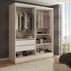 Guarda-roupa Solteiro Swift 2 Portas 2 Gavetas Branco/cinamom