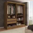 Guarda-roupa Solteiro Swift 2 Portas 2 Gavetas Cinamomo/branc