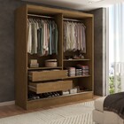 Guarda-roupa Solteiro Swift 2 Portas 2 Gavetas Cinamomo/branc