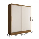 Guarda-roupa Solteiro Swift 2 Portas 2 Gavetas Cinamomo/branc