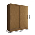 Guarda-roupa Solteiro Swift 2 Portas 2 Gavetas Cinamomo - Pan