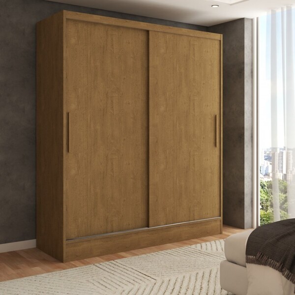 Guarda-roupa Solteiro Swift 2 Portas 2 Gavetas Cinamomo - Pan