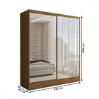 Guarda-roupa Solteiro Swift 2 Portas 2 Gavetas Com Espelho Ci