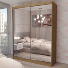 Guarda-roupa Solteiro Swift 2 Portas 2 Gavetas Espelhado Cina