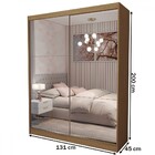 Guarda-roupa Solteiro Swift 2 Portas 2 Gavetas Espelhado Cina