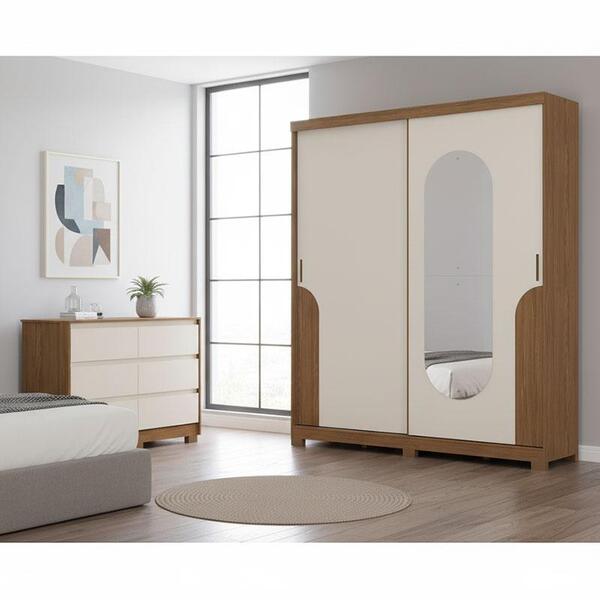 Guarda Roupa Solteiro Talles E Cômoda Ravenna Ambiente Nature