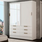Guarda-roupa Solteiro Taylor 2 Portas De Correr 6 Gavetas Com