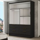 Guarda-roupa Solteiro Taylor 2 Portas De Correr 6 Gavetas Com