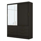 Guarda-roupa Solteiro Taylor 2 Portas De Correr 6 Gavetas Com