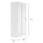 Guarda-roupa Solteiro Texas 2pt Branco