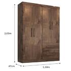 Guarda Roupa Solteiro Tokio 4 Portas 2gav