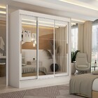 Guarda-roupa Solteiro Toledo 3 Portas Espelhadas 2 Gavetas Br