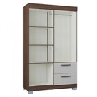 Guarda-roupa Solteiro Tóquio 4 Portas 2 Gavetas Chocolate/off