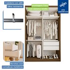 Guarda-roupa Solteiro Toulouse 2 Portas De Correr 2 Gavetas F