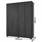 Guarda-roupa Solteiro Trancoso 4 Portas 3 Gavetas 100% Mdf Na