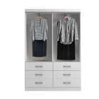 Guarda-roupa Solteiro Treviso 4 Pt 6 Gv Branco