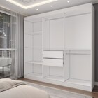 Guarda-roupa Solteiro Triunfo 3 Portas 2 Gavetas Com Espelho