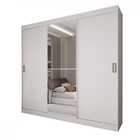 Guarda-roupa Solteiro Triunfo 3 Portas 2 Gavetas Com Espelho