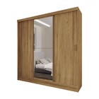 Guarda-roupa Solteiro Triunfo 3 Portas 2 Gavetas Com Espelho