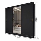 Guarda-roupa Solteiro Triunfo 3 Portas 2 Gavetas Com Espelho