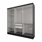 Guarda-roupa Solteiro Triunfo 3 Portas 2 Gavetas Com Espelho