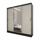 Guarda-roupa Solteiro Triunfo 3 Portas 2 Gavetas Com Espelho