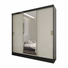 Guarda-roupa Solteiro Triunfo 3 Portas 2 Gavetas Com Espelho