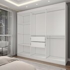 Guarda-roupa Solteiro Triunfo 3 Portas 2 Gavetas Flex Branco/