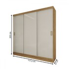 Guarda-roupa Solteiro Triunfo 3 Portas 2 Gavetas Flex Ipê/off