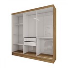 Guarda-roupa Solteiro Triunfo 3 Portas 2 Gavetas Flex Ipê/off