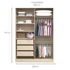 Guarda-roupa Solteiro Tunas Ii 2 Pt 3 Gv Noce