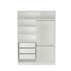 Guarda-roupa Solteiro Tunas Iv 2 Pt 3 Gv Branco E Noce