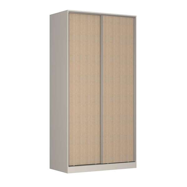 Guarda-roupa Solteiro Tunas Iv 2 Pt 3 Gv Branco E Noce