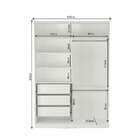 Guarda-roupa Solteiro Tunas Iv 2 Pt 3 Gv Branco E Noce