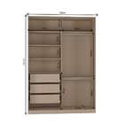 Guarda-roupa Solteiro Tunas Iv 2 Pt 3 Gv Noce E Branco