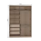 Guarda-roupa Solteiro Tunas V 2 Pt 3 Gv Noce E Branco